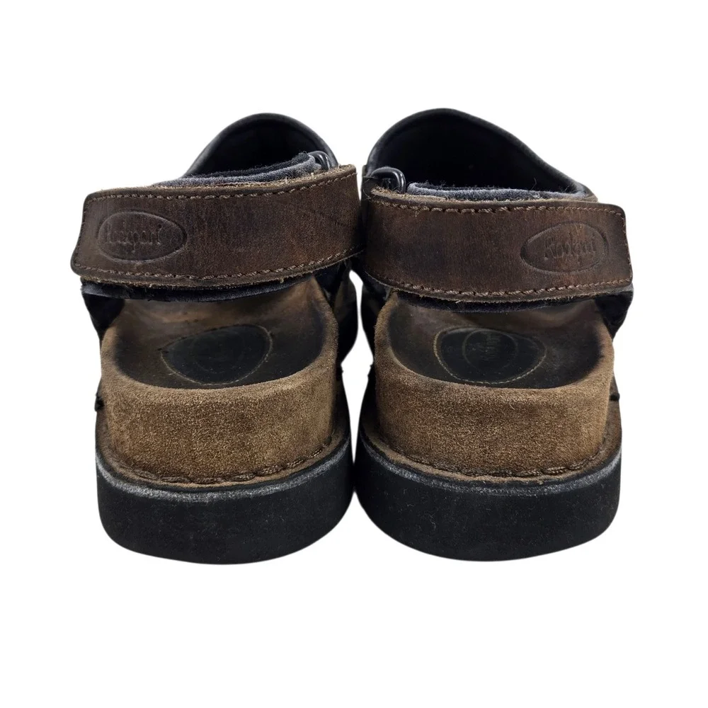 Rockport Mens 10 Crossband Brown Leather Sandals Fisherman MZ632 Open Toe Adjust